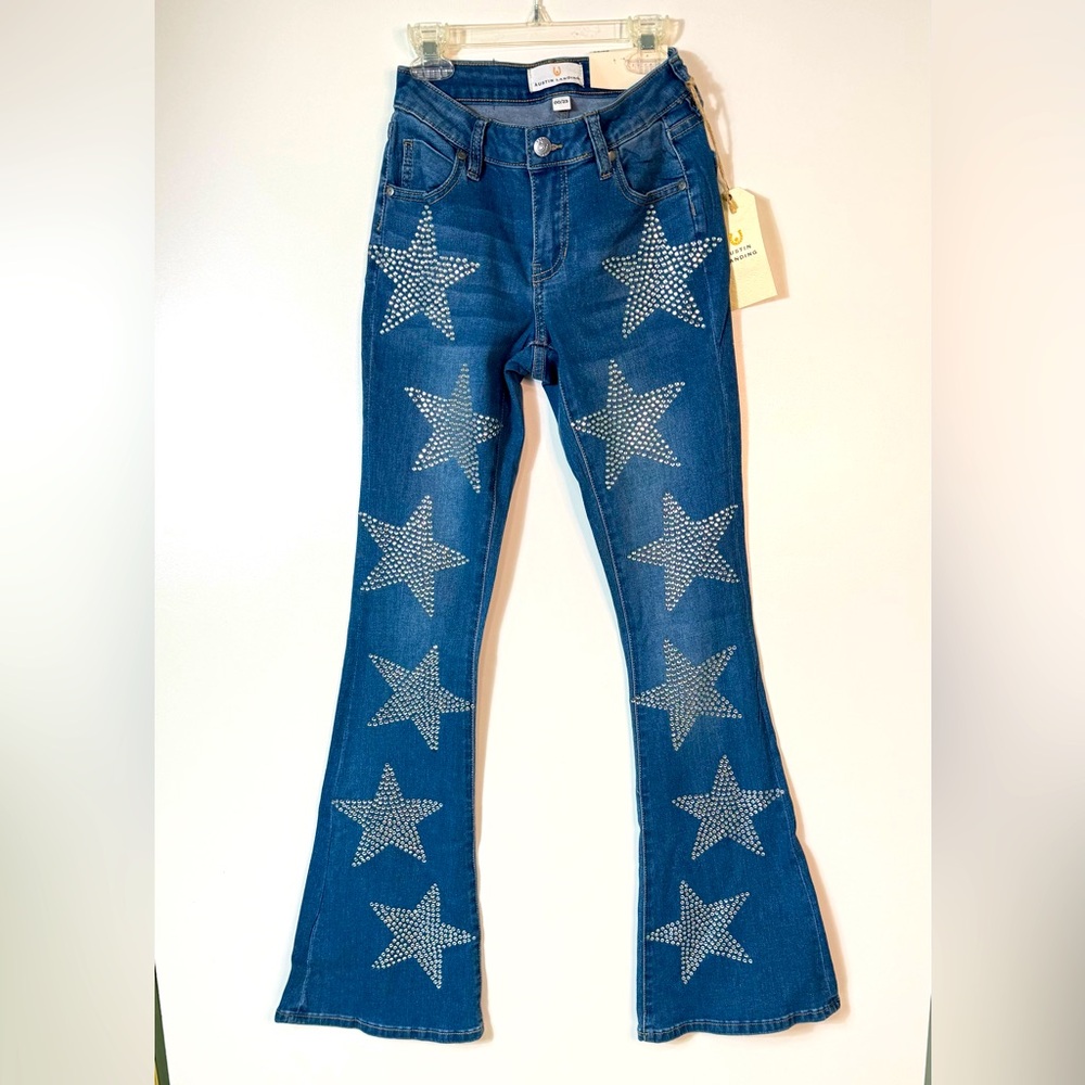 #565 Austin Landing Star-Studded Jeans size 00 NWT